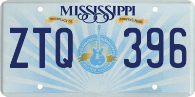 MS license plate ZTQ396
