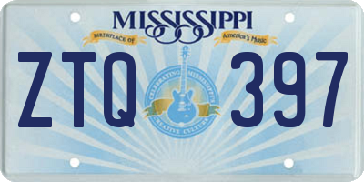 MS license plate ZTQ397