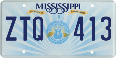 MS license plate ZTQ413