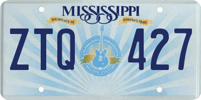 MS license plate ZTQ427