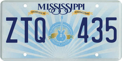 MS license plate ZTQ435