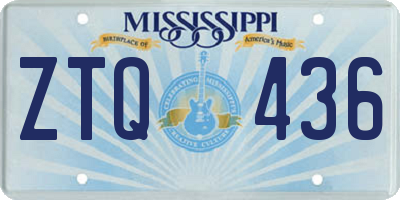 MS license plate ZTQ436