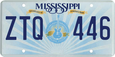 MS license plate ZTQ446