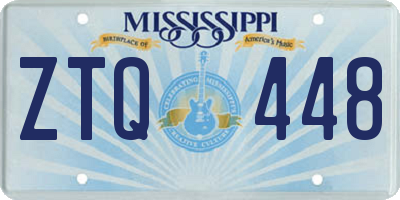 MS license plate ZTQ448
