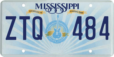 MS license plate ZTQ484