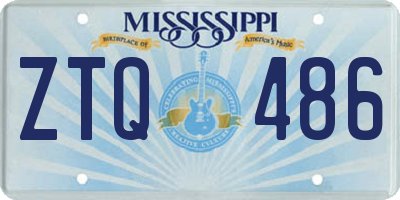 MS license plate ZTQ486