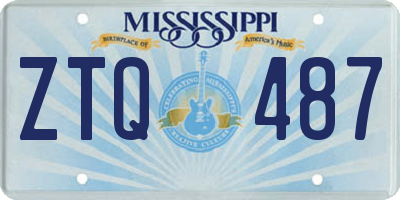 MS license plate ZTQ487