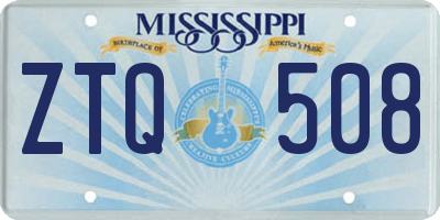 MS license plate ZTQ508