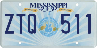 MS license plate ZTQ511