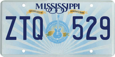 MS license plate ZTQ529