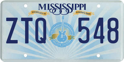 MS license plate ZTQ548