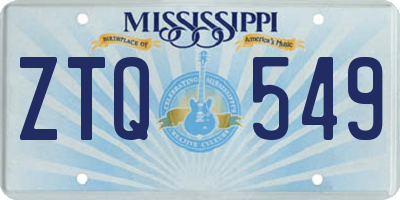 MS license plate ZTQ549