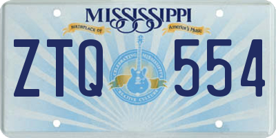 MS license plate ZTQ554