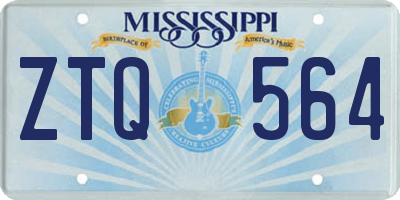 MS license plate ZTQ564