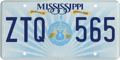 MS license plate ZTQ565