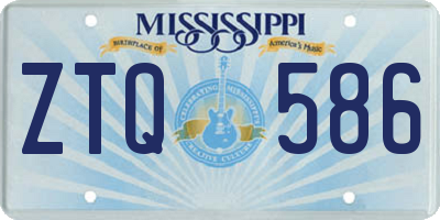 MS license plate ZTQ586