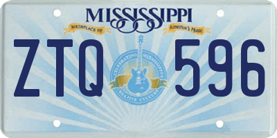 MS license plate ZTQ596