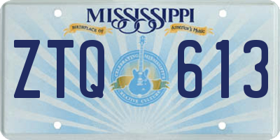 MS license plate ZTQ613