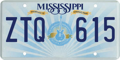MS license plate ZTQ615