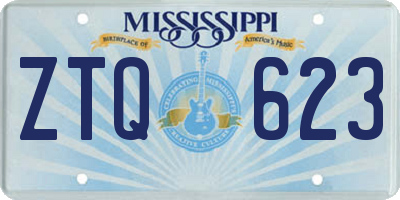 MS license plate ZTQ623