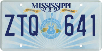 MS license plate ZTQ641