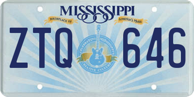 MS license plate ZTQ646