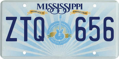 MS license plate ZTQ656