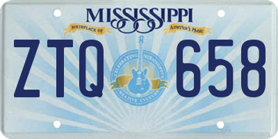 MS license plate ZTQ658