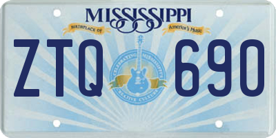 MS license plate ZTQ690