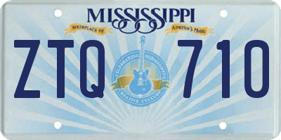 MS license plate ZTQ710