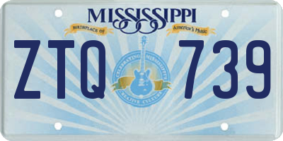 MS license plate ZTQ739