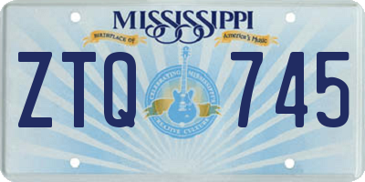 MS license plate ZTQ745