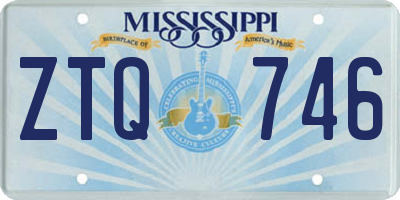 MS license plate ZTQ746
