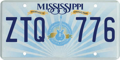 MS license plate ZTQ776