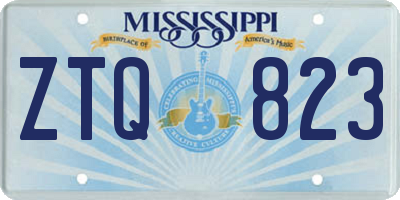 MS license plate ZTQ823