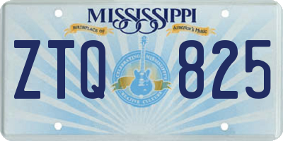 MS license plate ZTQ825