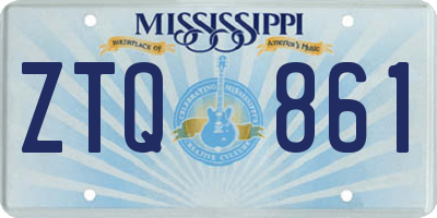 MS license plate ZTQ861