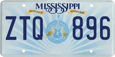 MS license plate ZTQ896