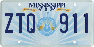 MS license plate ZTQ911