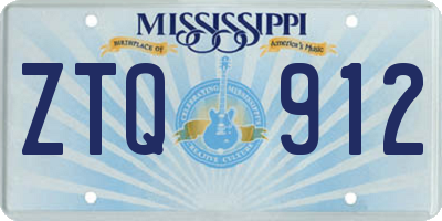MS license plate ZTQ912