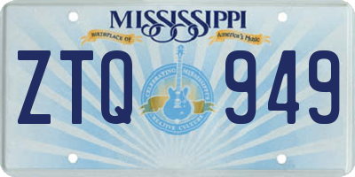 MS license plate ZTQ949
