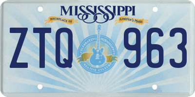 MS license plate ZTQ963