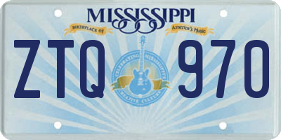 MS license plate ZTQ970
