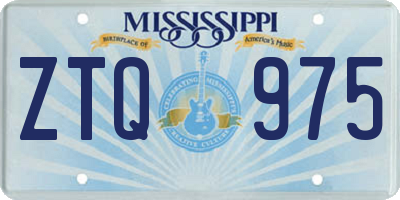 MS license plate ZTQ975
