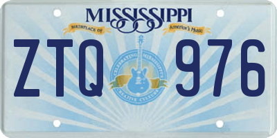 MS license plate ZTQ976