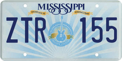 MS license plate ZTR155
