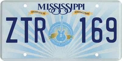 MS license plate ZTR169