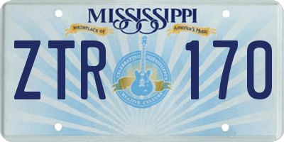 MS license plate ZTR170