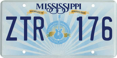 MS license plate ZTR176