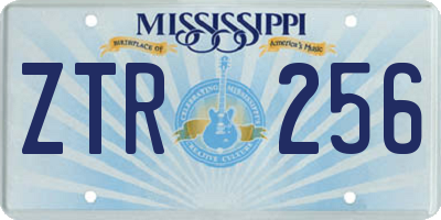 MS license plate ZTR256